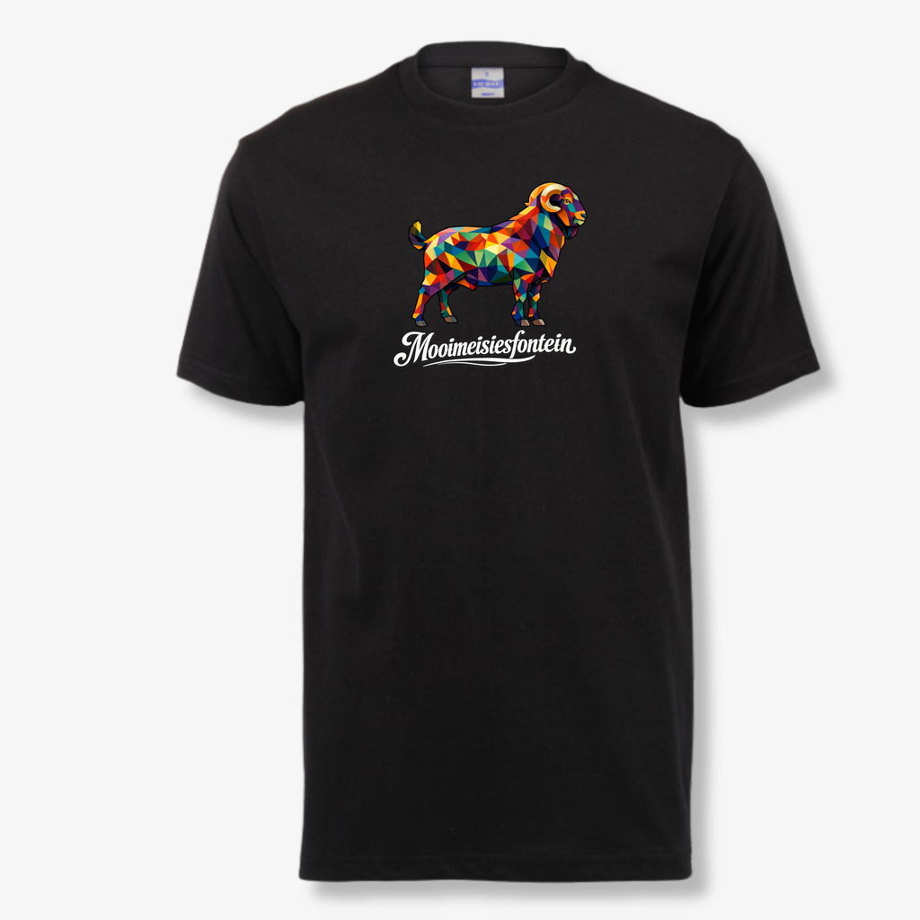 Geometric Stoet Ram Tee – Black