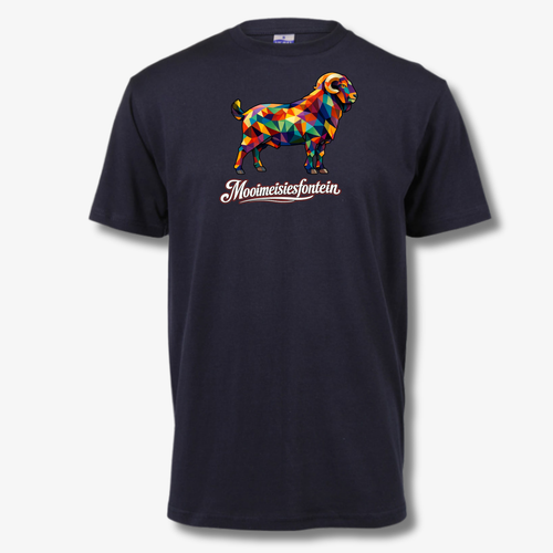 Geometric Stoet Ram Tee – Navy