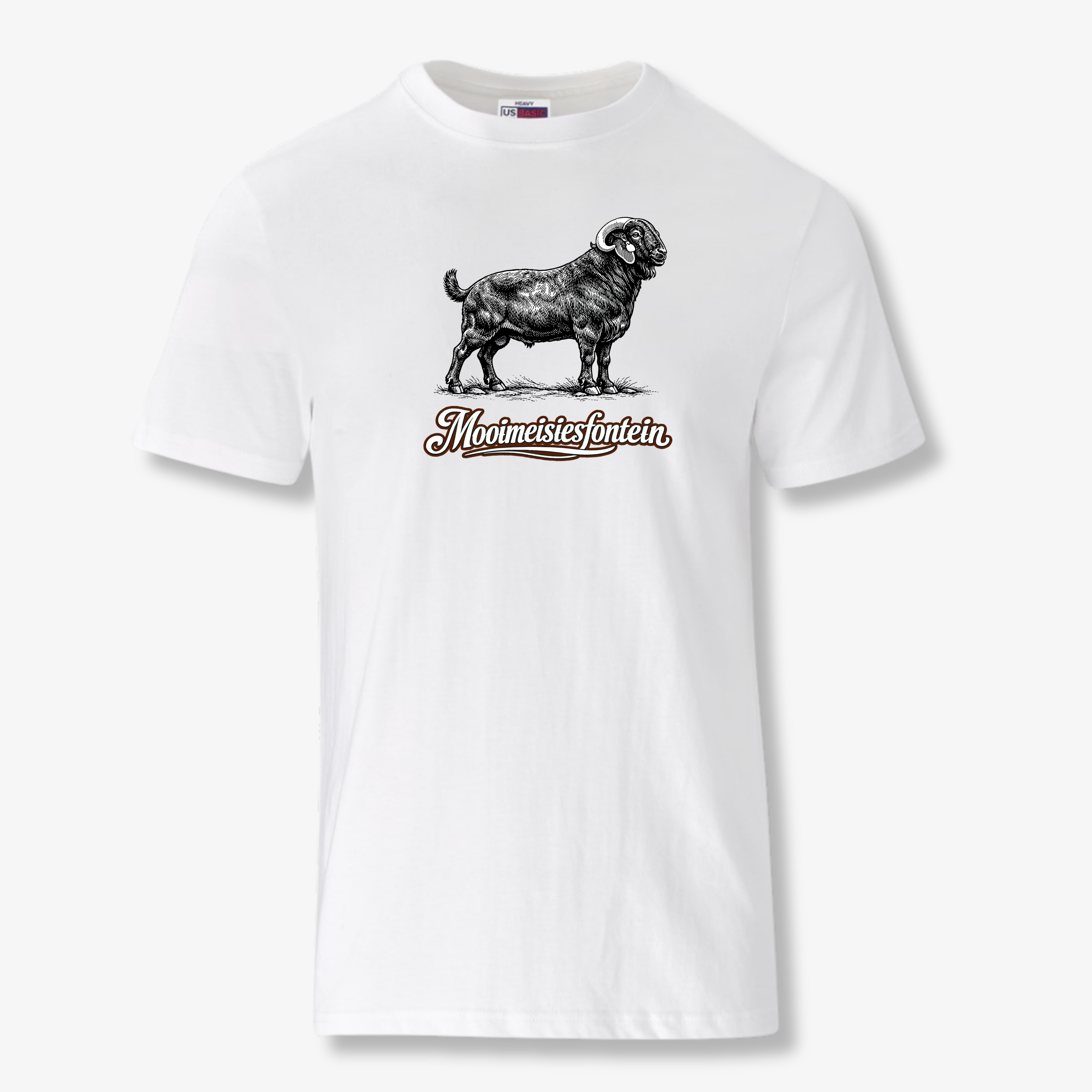 Stoet Ram Stencil Tee – White