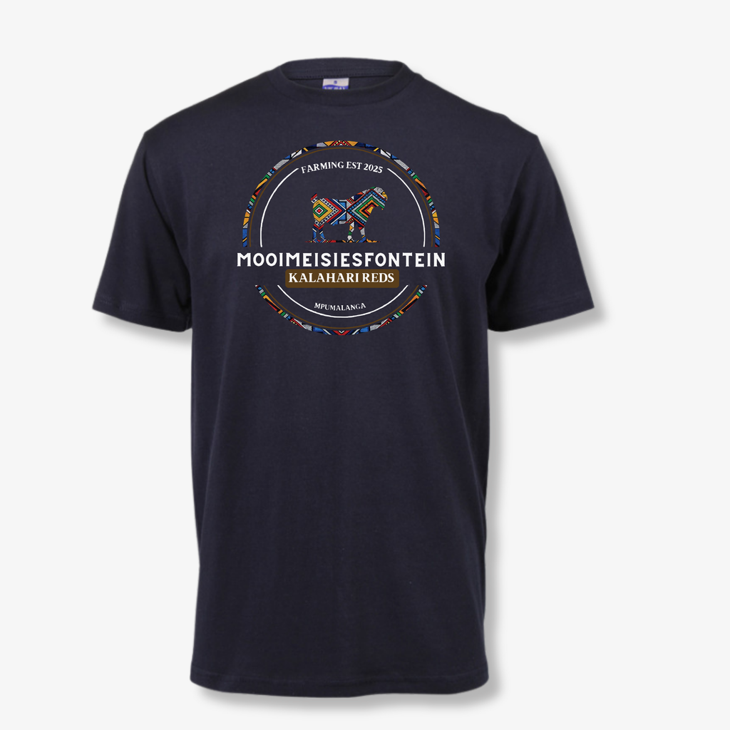 MMF Ndebele Chest Tee – Navy