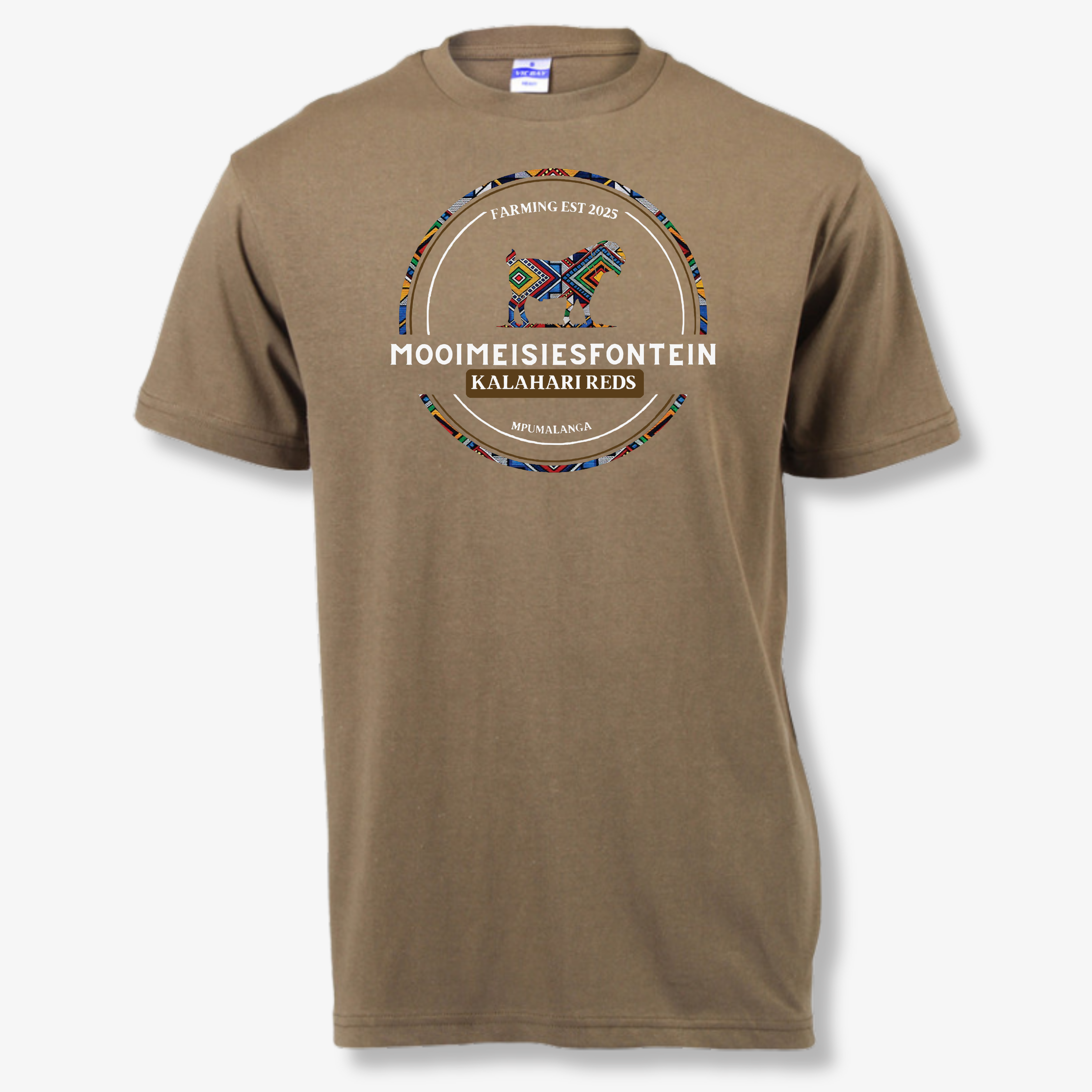 MMF Ndebele Chest Tee – Olive