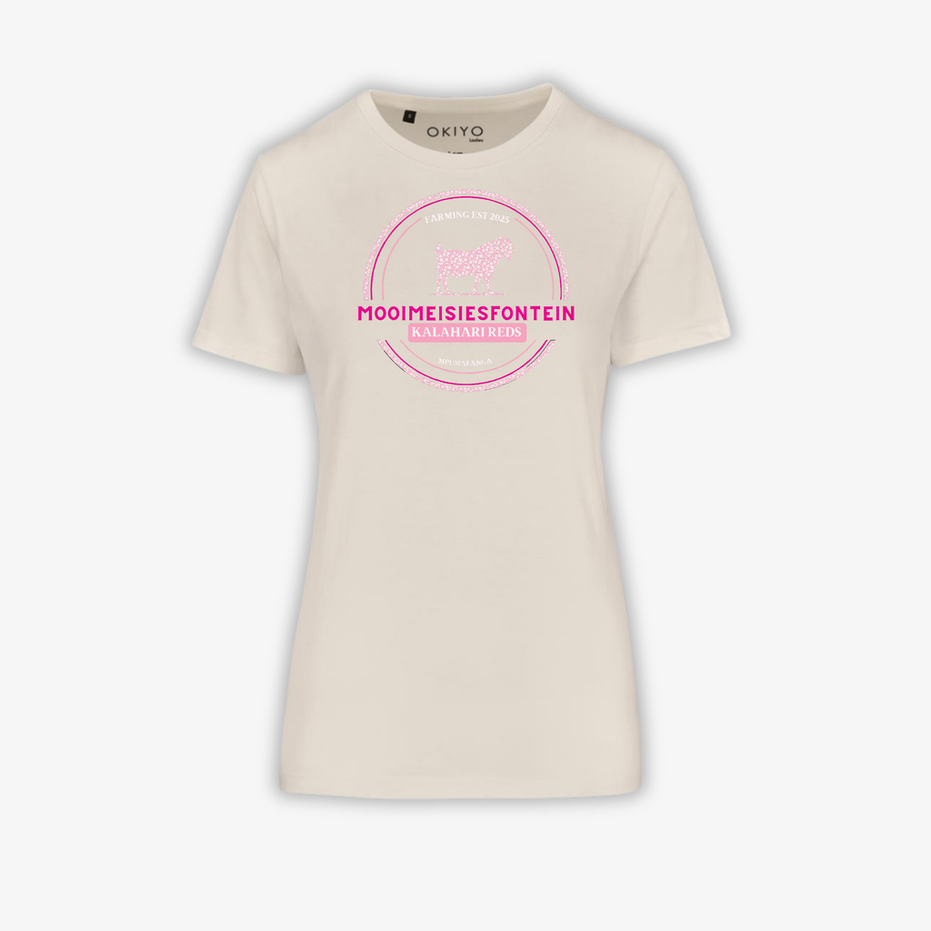 MMF Pink Flower Chest Tee – Natural