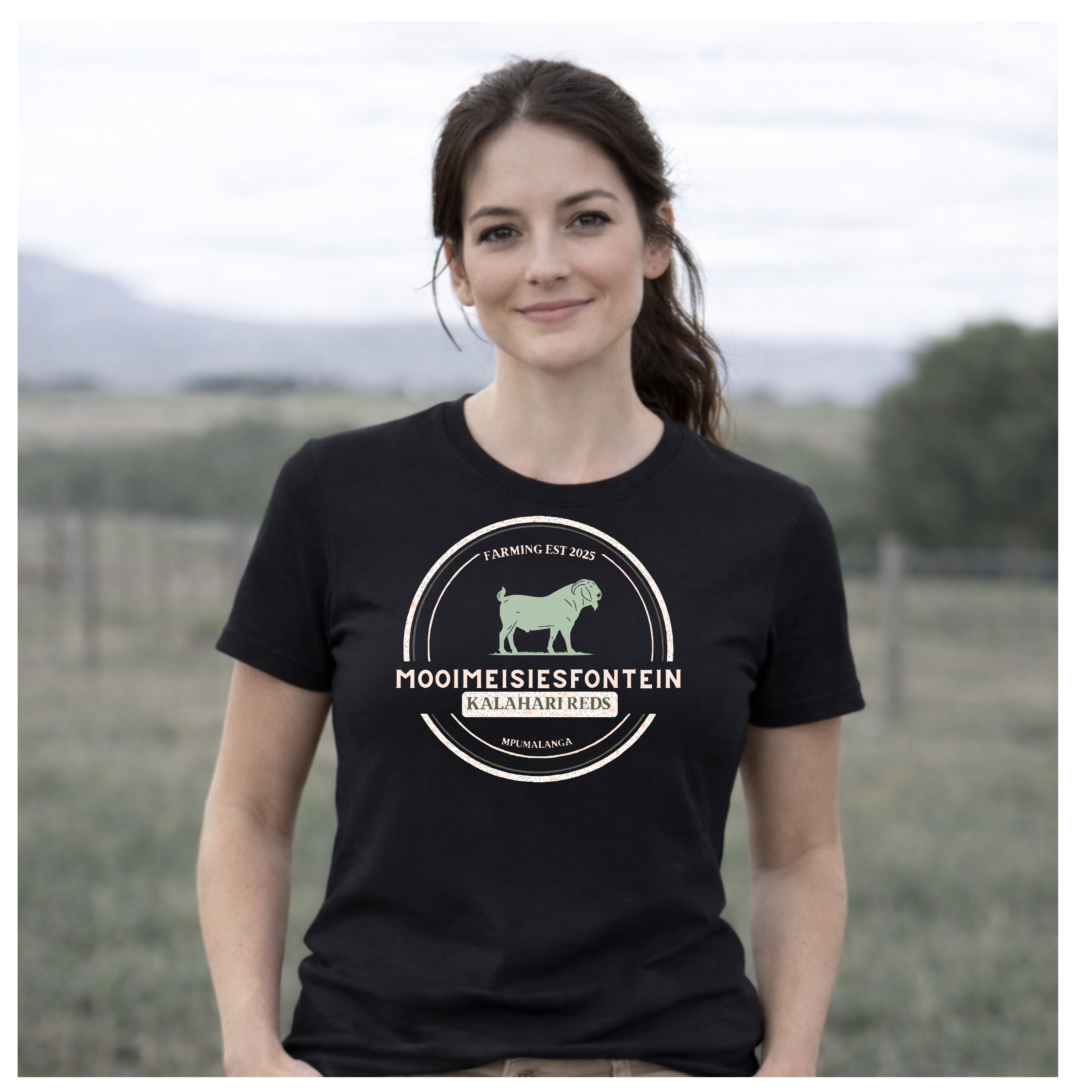 MMF Daisy Chest Tee – Black