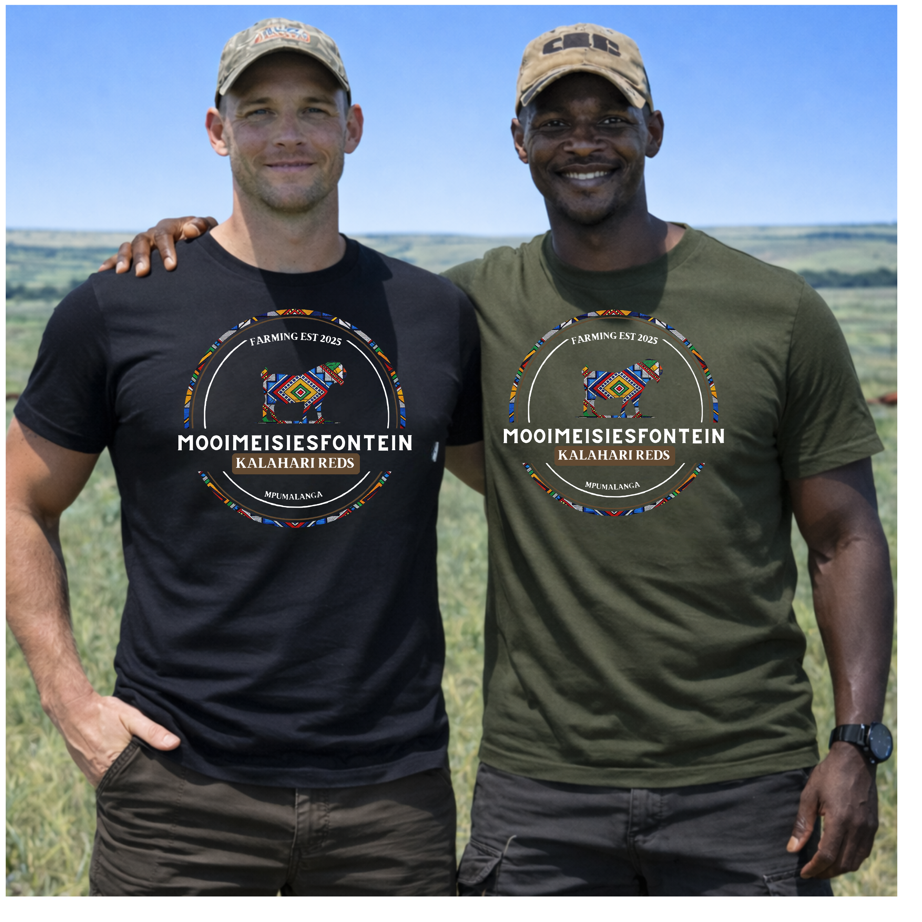 MMF Ndebele Chest Tee – Fatique