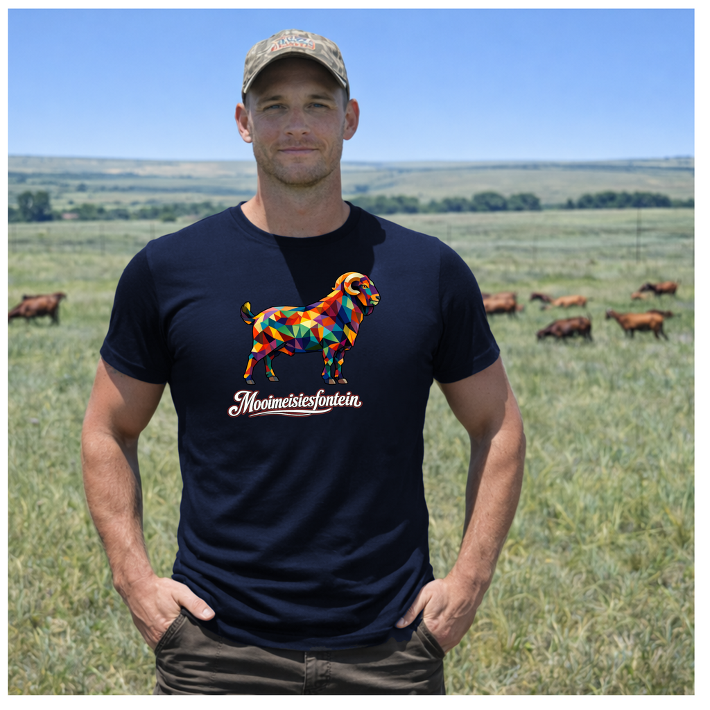 Geometric Stoet Ram Tee – Navy