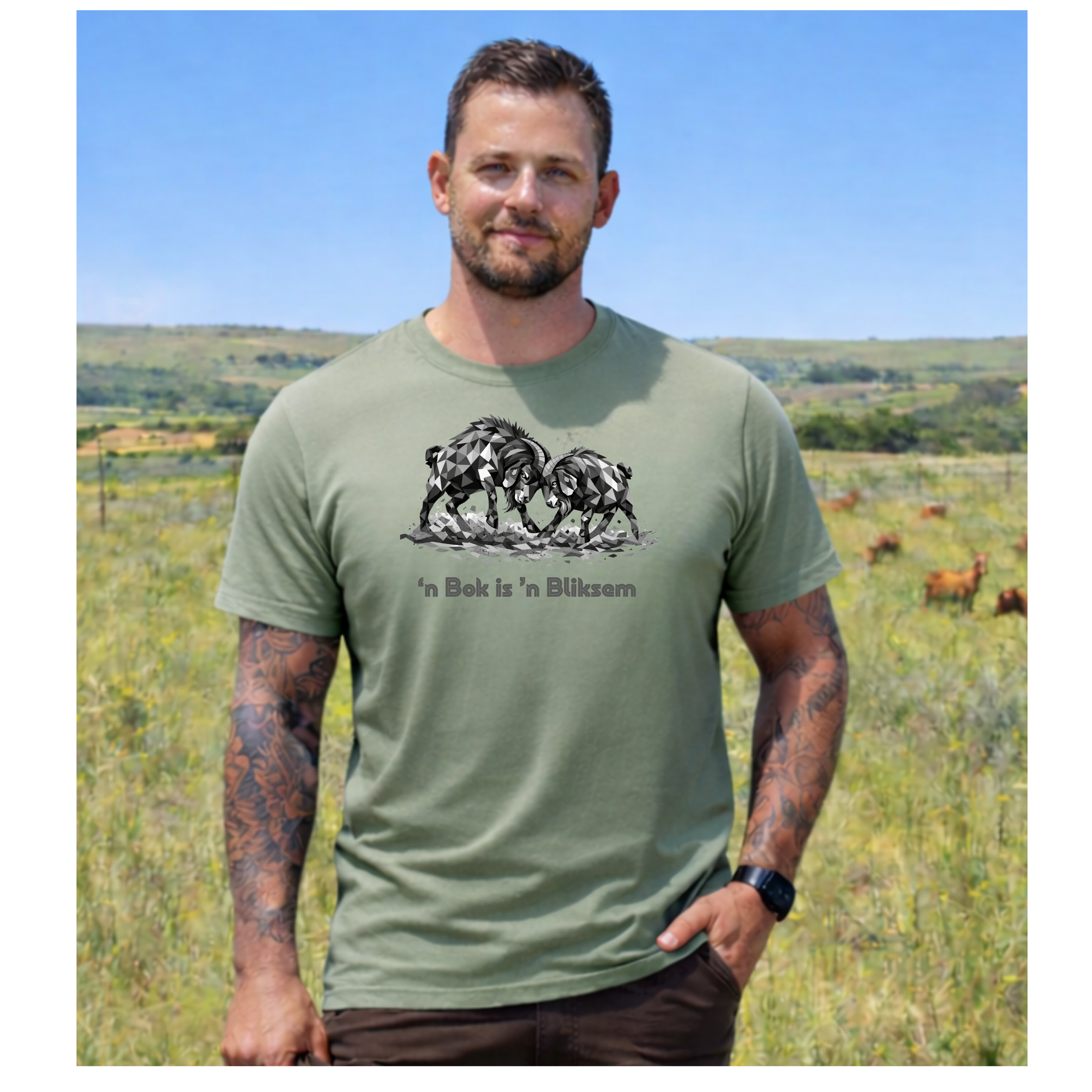 Bliksem Bok Tee – Sage