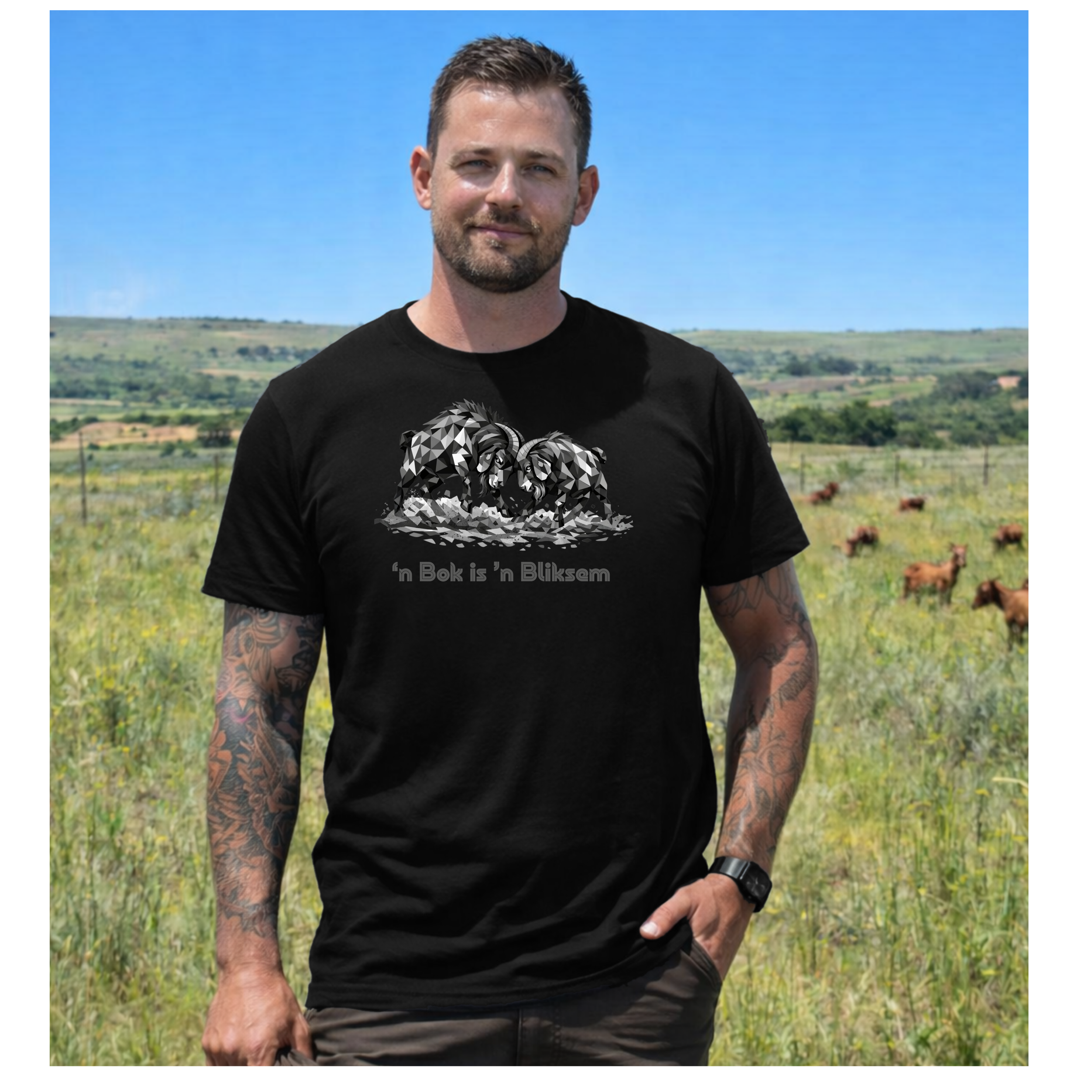 Bliksem Bok Tee – Black