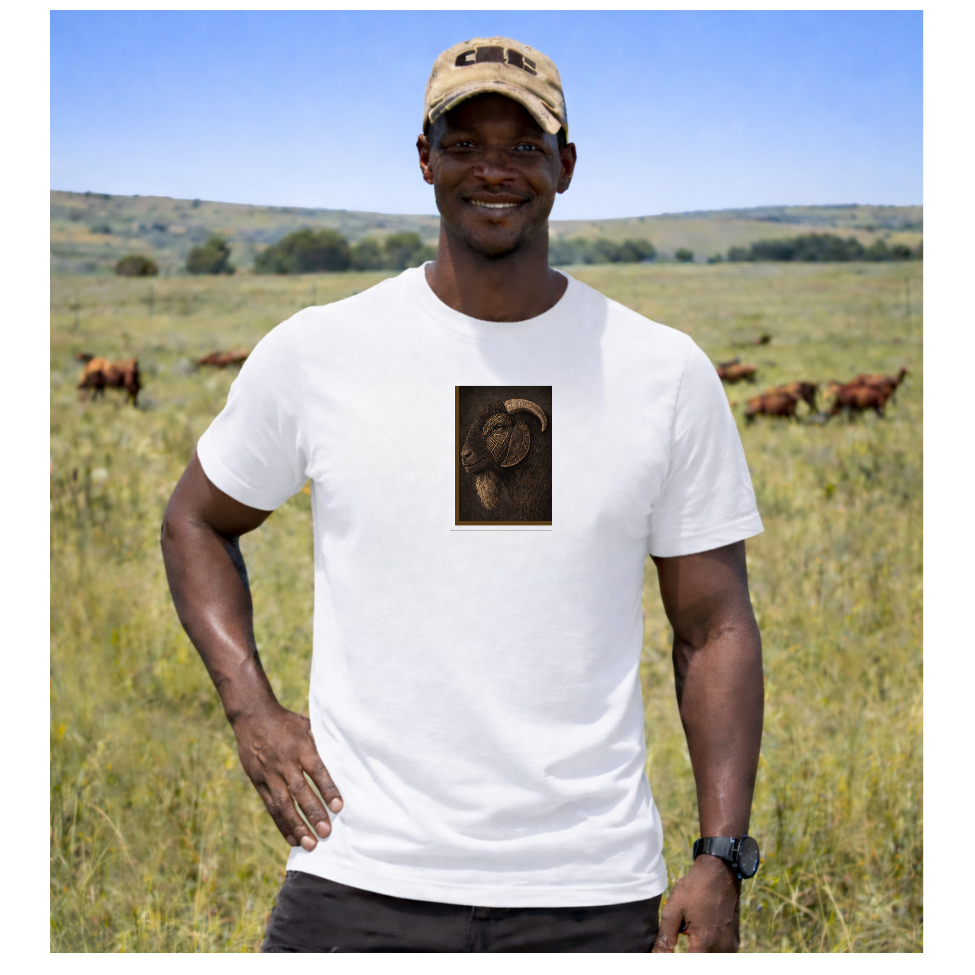 Frans Tribal Tee – White