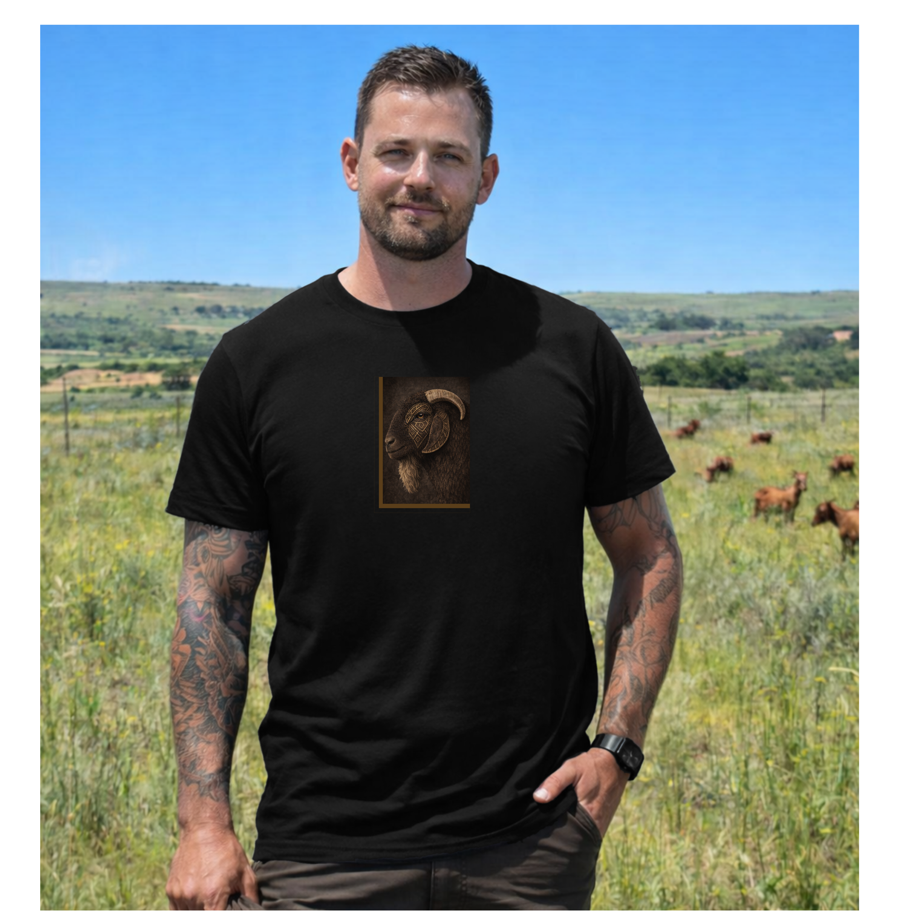 Frans Tribal Tee – Black