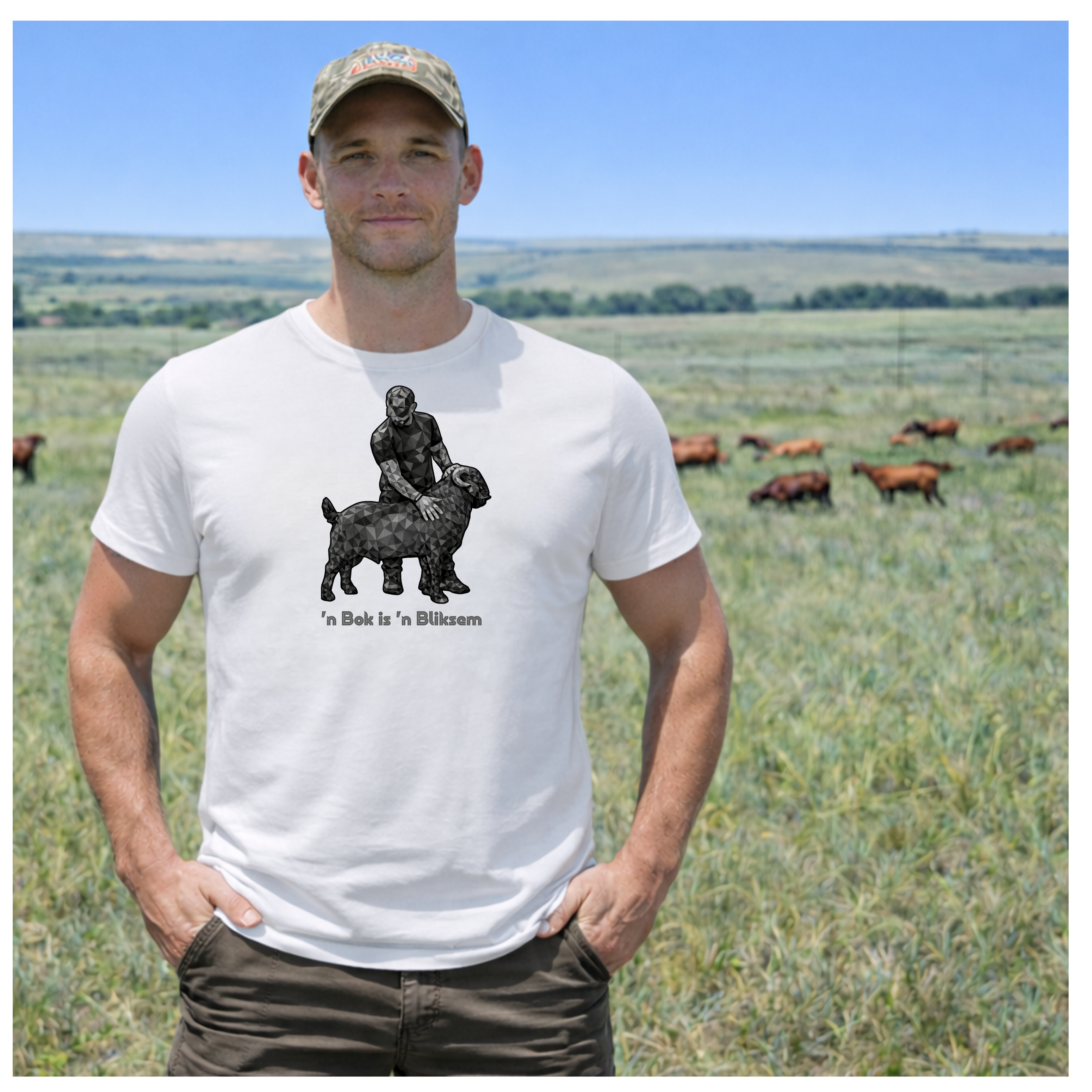 J‑Frans Geometric Tee – White