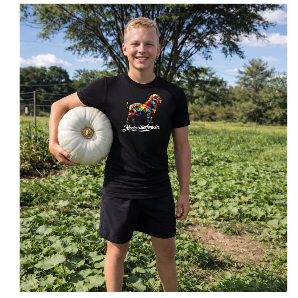 Geometric Stoet Ram Tee – Black