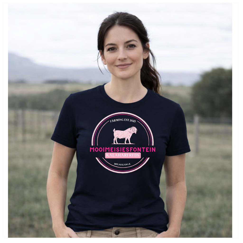 MMF Pink Flower Chest Tee – Navy