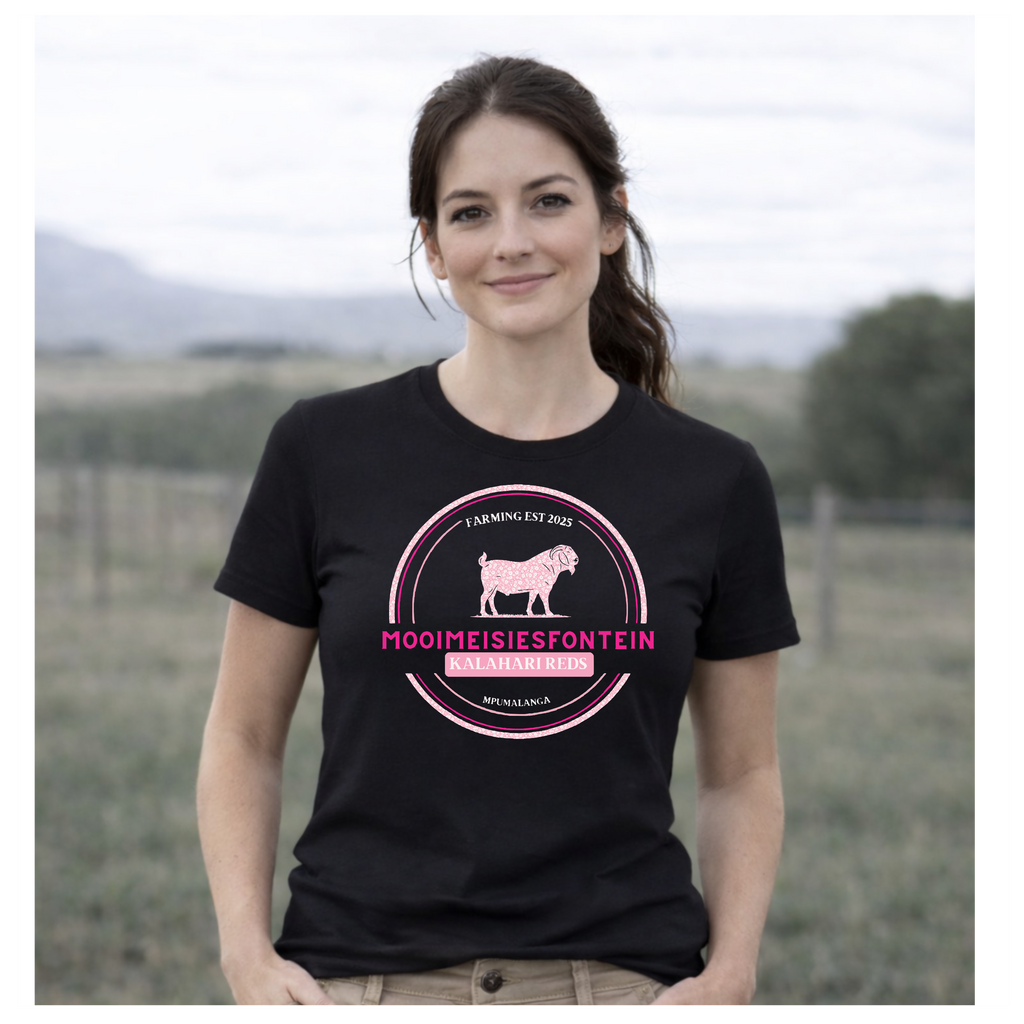 MMF Pink Flower Chest Tee – Black