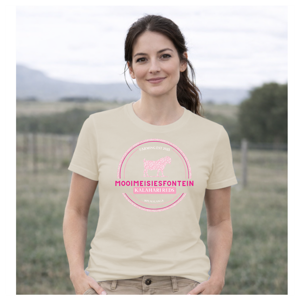 MMF Pink Flower Chest Tee – Natural