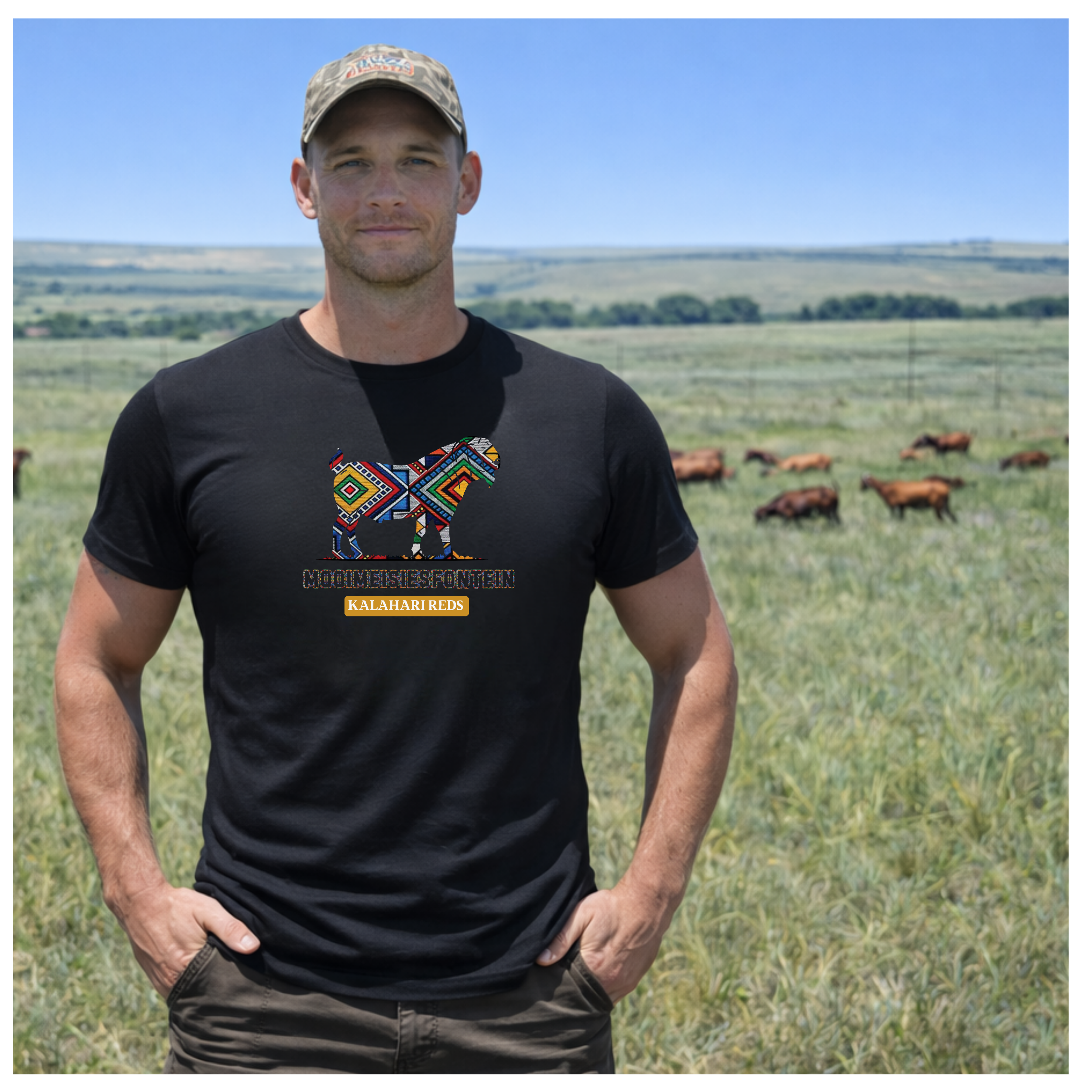 NDLELA – Ndebele Goat Tee – Black