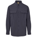 Mens Long Sleeve Amatola Shirt - Charcoal