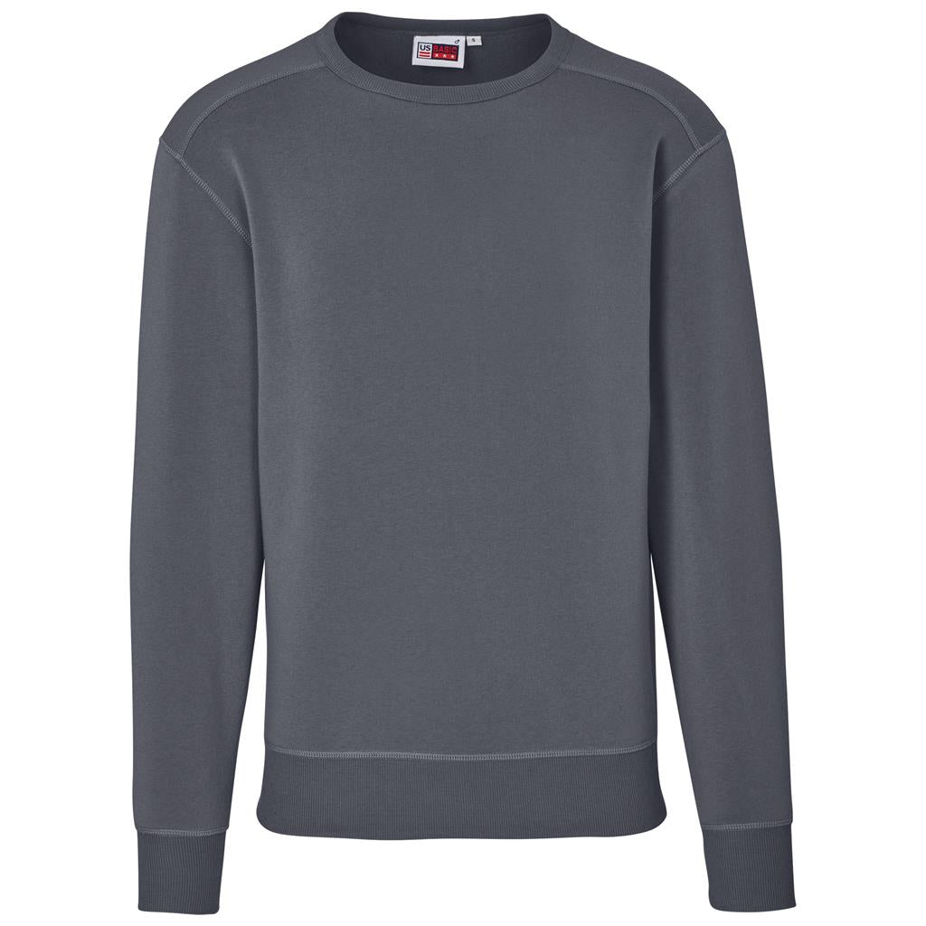 Mens Quinn Crew Neck Sweater - Grey