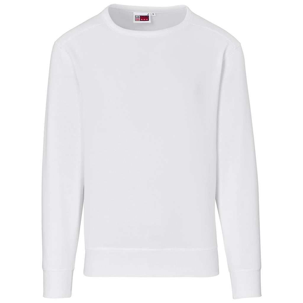 Mens Quinn Crew Neck Sweater - White