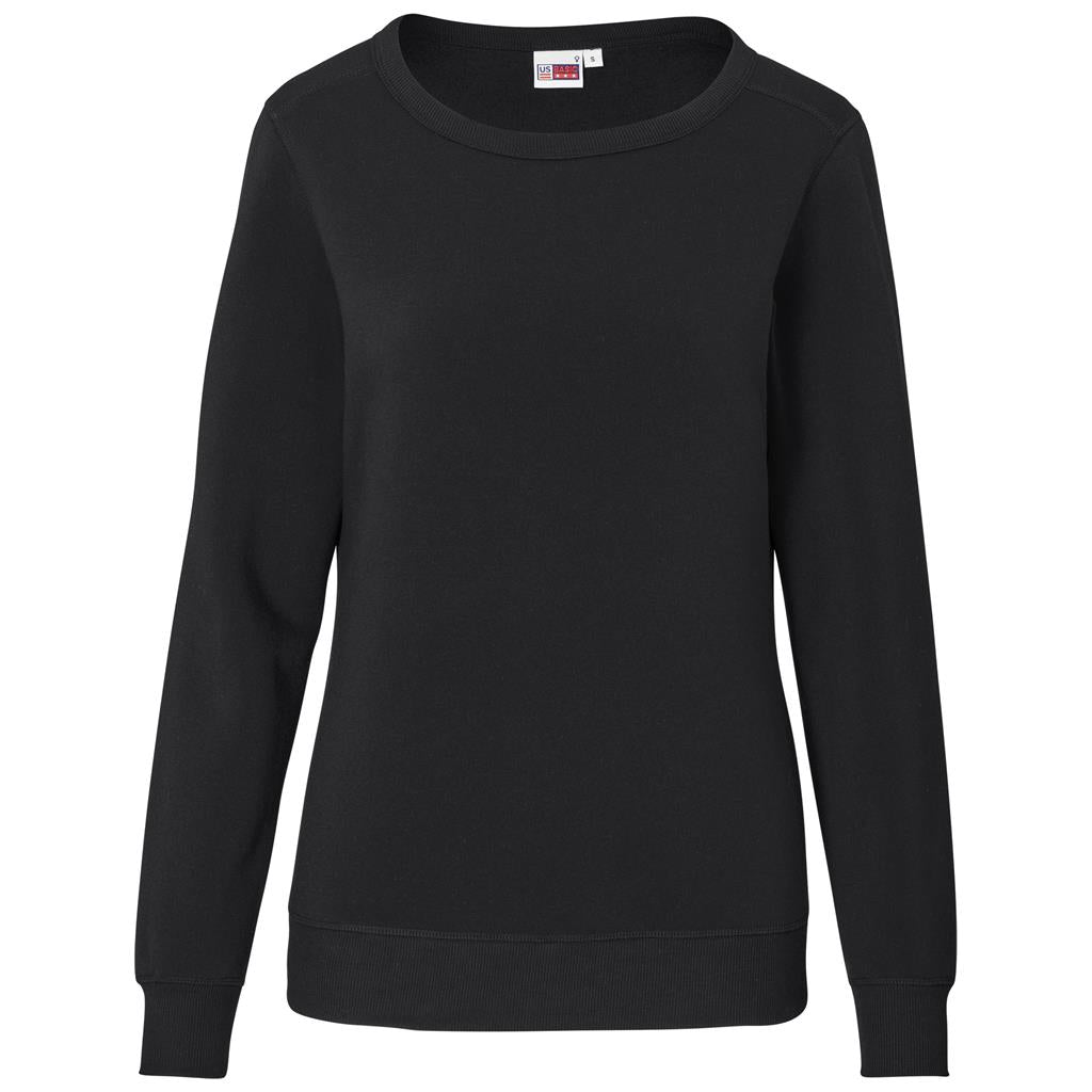 Ladies Quinn Crew Neck Sweater - Black