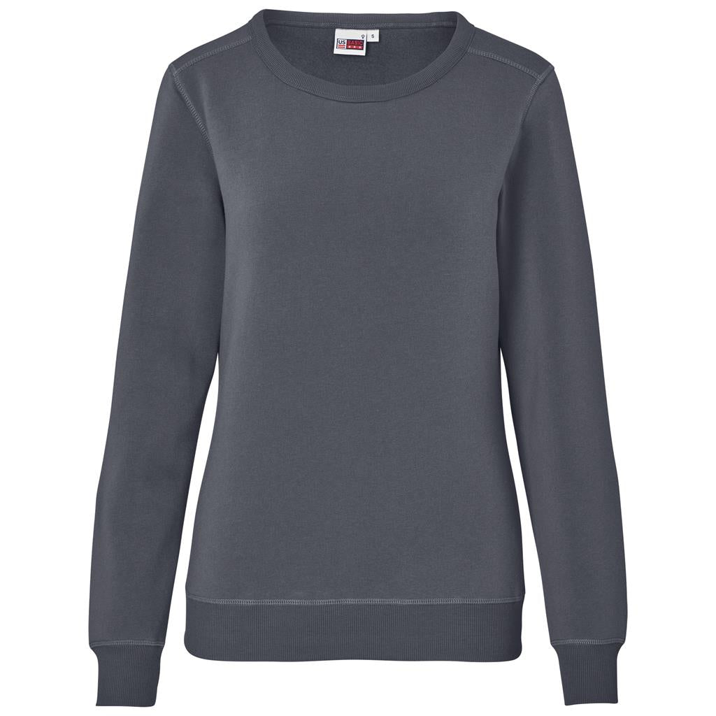Ladies Quinn Crew Neck Sweater - Grey