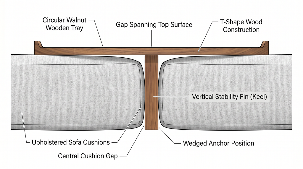 T-keel underside view
