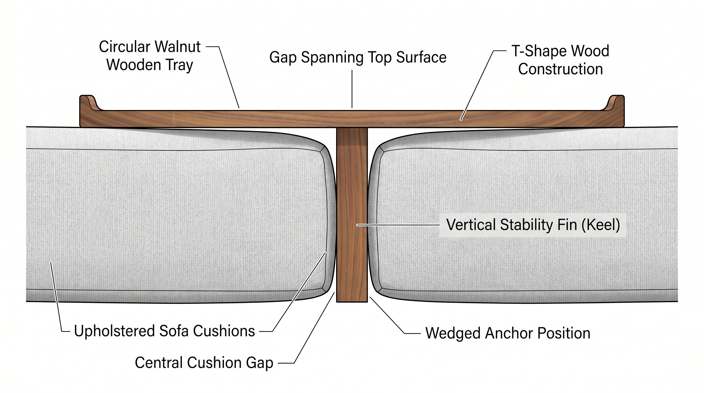 T-keel underside view