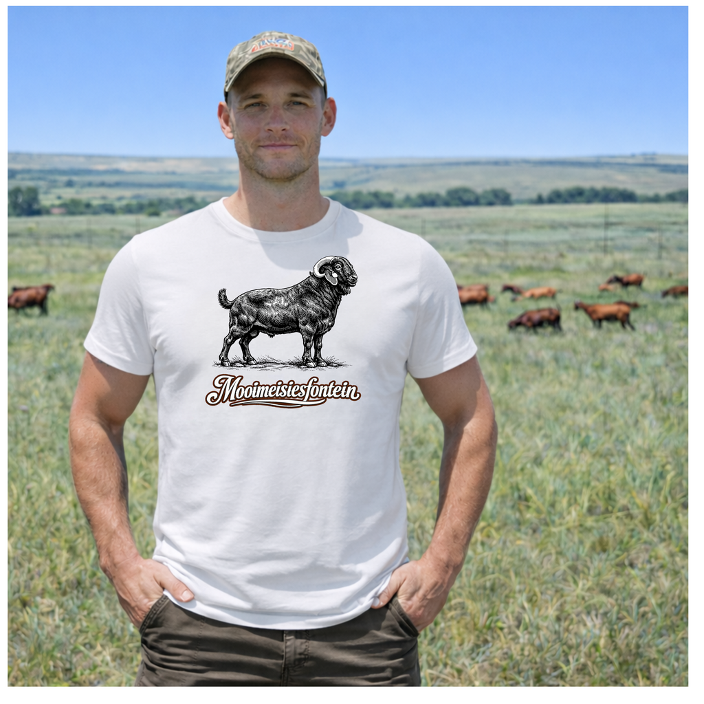 Stoet Ram Stencil Tee – White
