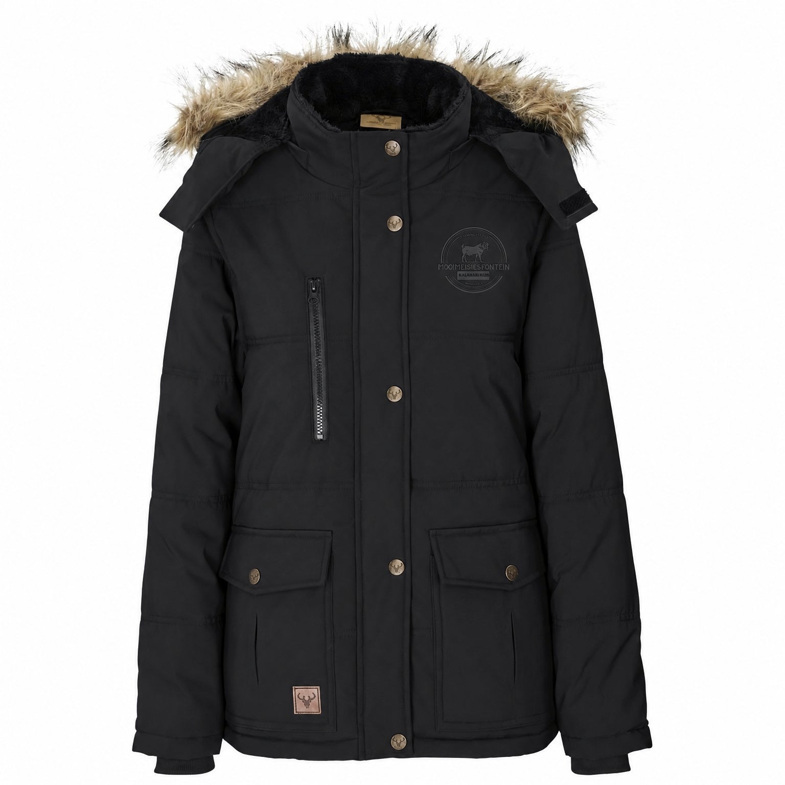 Ladies Cederberg Parka Jacket - Black ghost mannequin