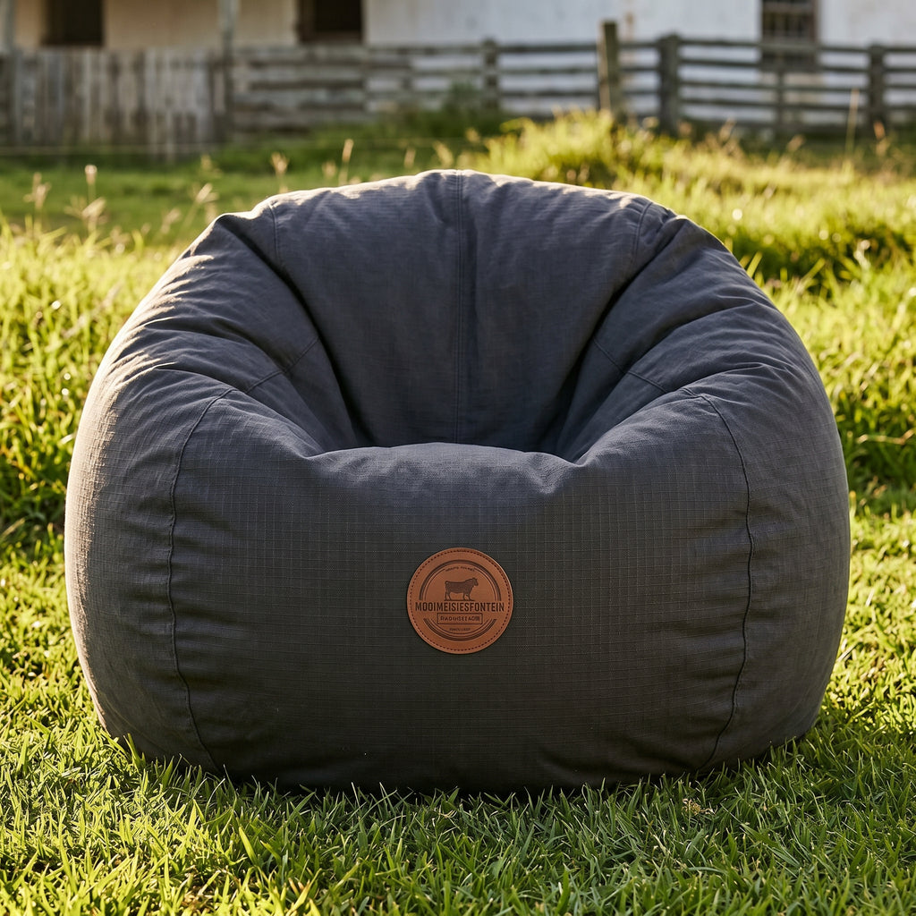 Mooimeisiesfontein Outdoor Lounger Bean Bag — Charcoal