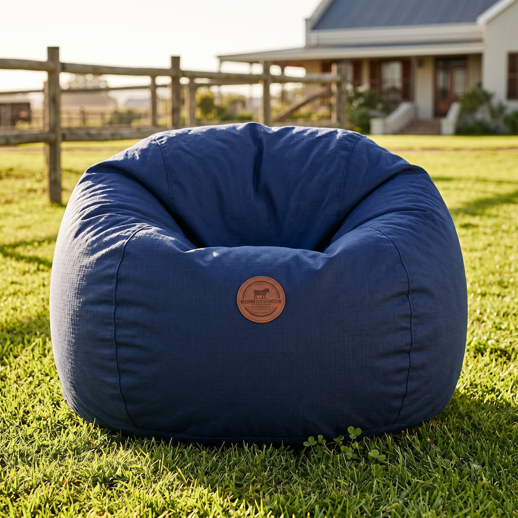 Mooimeisiesfontein Outdoor Lounger Bean Bag — Navy Blue