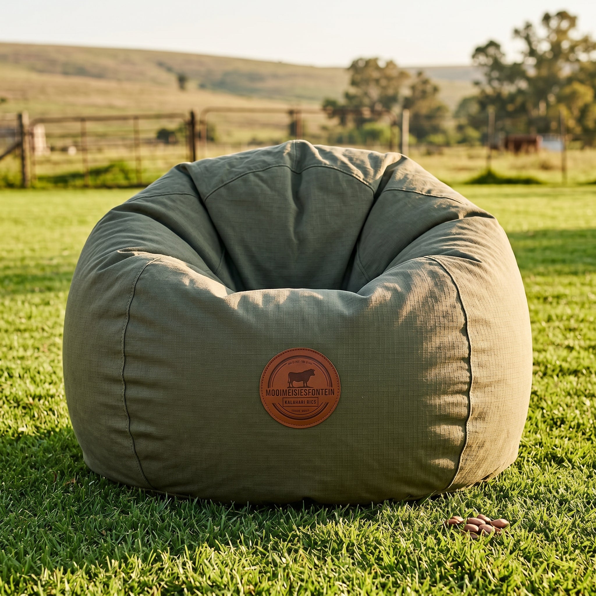 Mooimeisiesfontein Outdoor Lounger Bean Bag — Olive Green