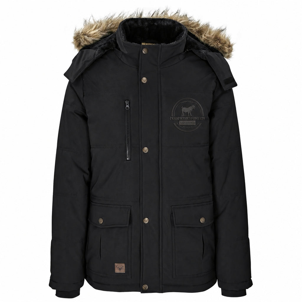 Mens Cederberg Parka Jacket - Black ghost mannequin