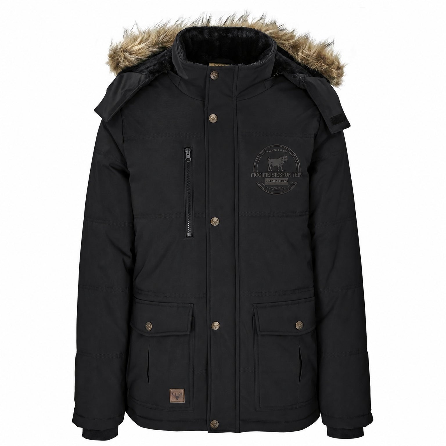 Mens Cederberg Parka Jacket - Black ghost mannequin