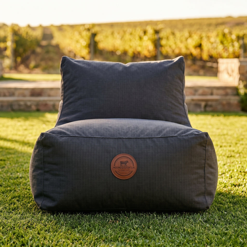 Mooimeisiesfontein Stoep Lounger Beanbag — Charcoal