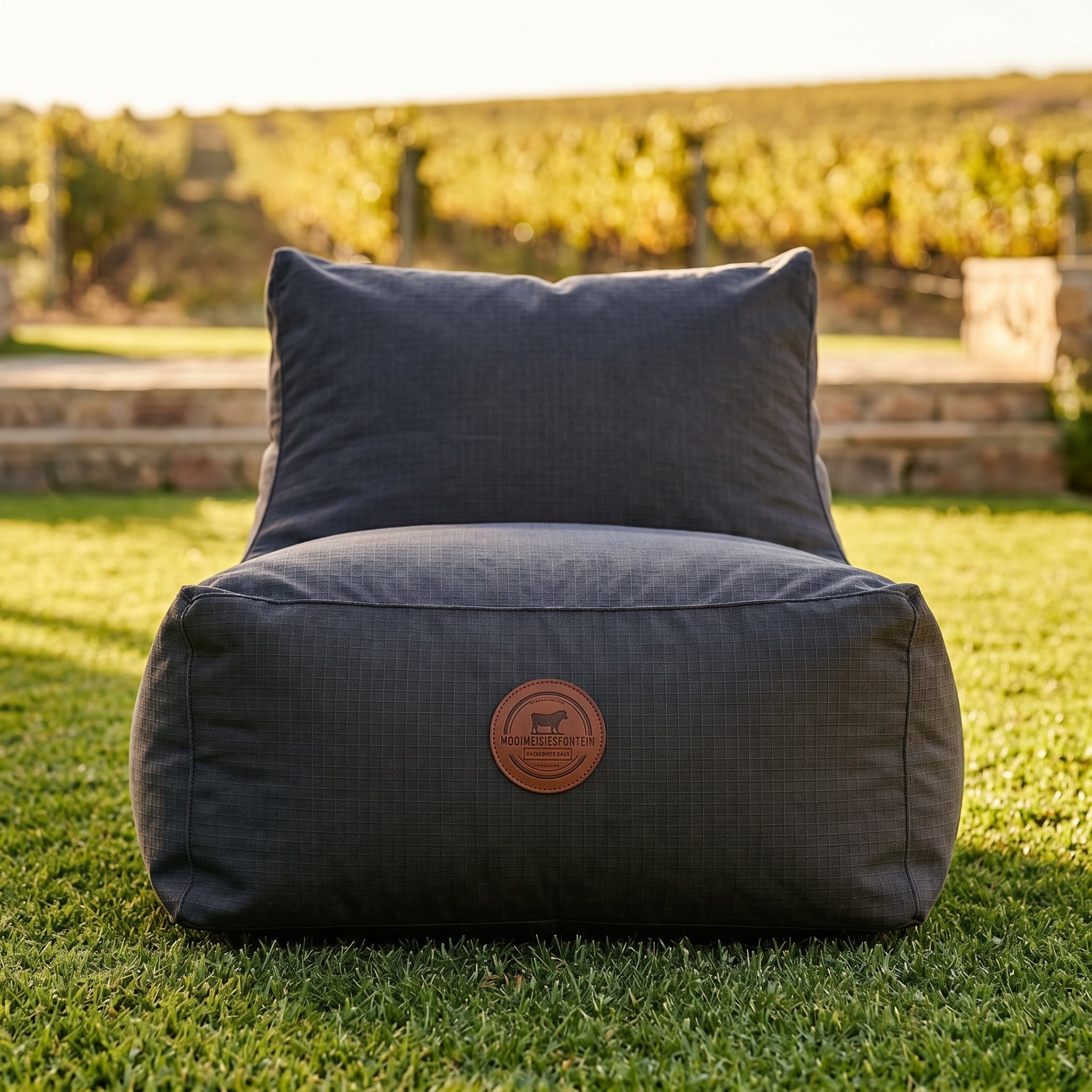 Mooimeisiesfontein Stoep Lounger Beanbag — Charcoal