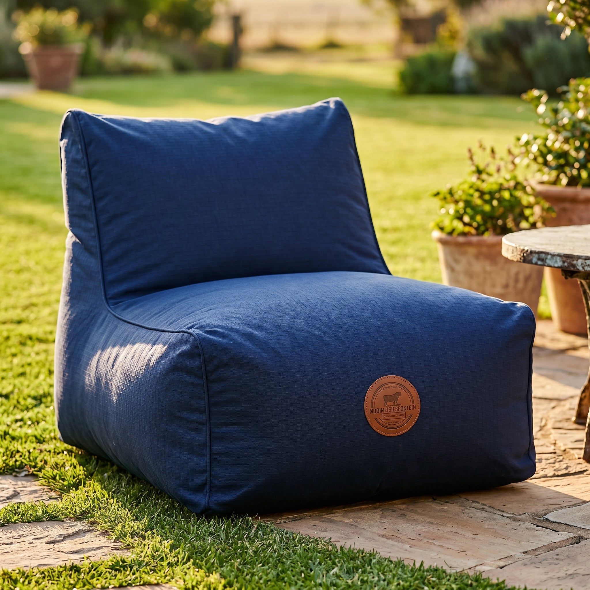 Mooimeisiesfontein Stoep Lounger Beanbag — Navy Blue